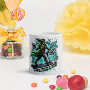 Taza blanca brillante